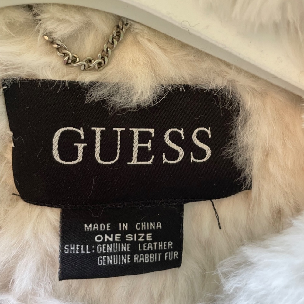 Guess Rabbit Fur Cape - Picture 4 of 4
